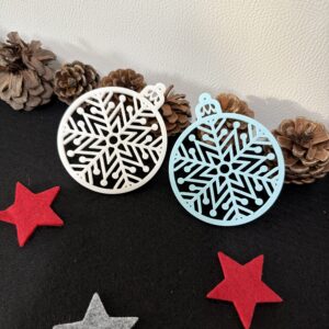 Weihnachtsanhänger „Schneeflocken-Kugel“