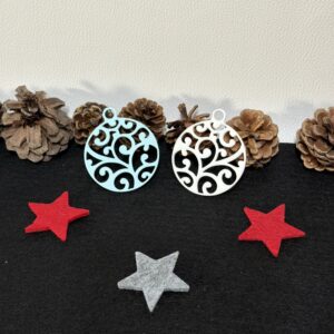 Weihnachtsanhänger „Ornamentkugel“ filigran