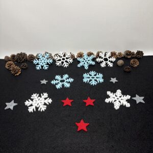 kleine Deko-Schneeflocken 4er-Set
